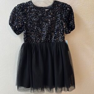 NWT Cat & Jack Sparkling Black Tulle Dress